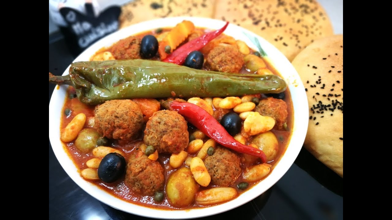 ألذ مرقة أمالح بالكعابر بطريقة لميمة❤️مرقة لوبيا بالأمالح❤️Mar9et loubya tunisienne belomelah