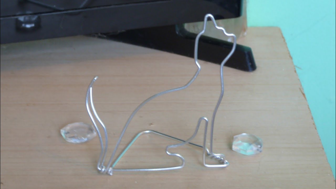 Aprenda como fazer um gato de arame maneira fácil..learn how to make a wire cat easily #32
