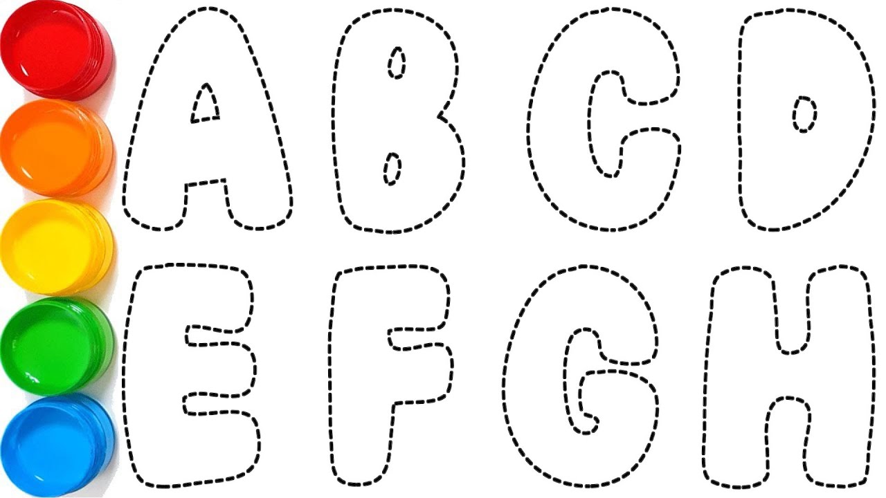 Alphabet Coloring Page // Drawing & Painting Capital Letter Alphabet A to Z for Kids // Ks Art