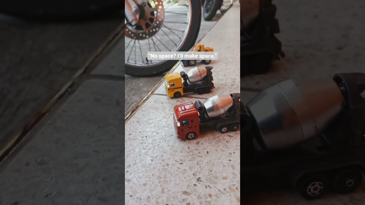 Cement Mixer Rampage: Dump Truck Gets Crushed!