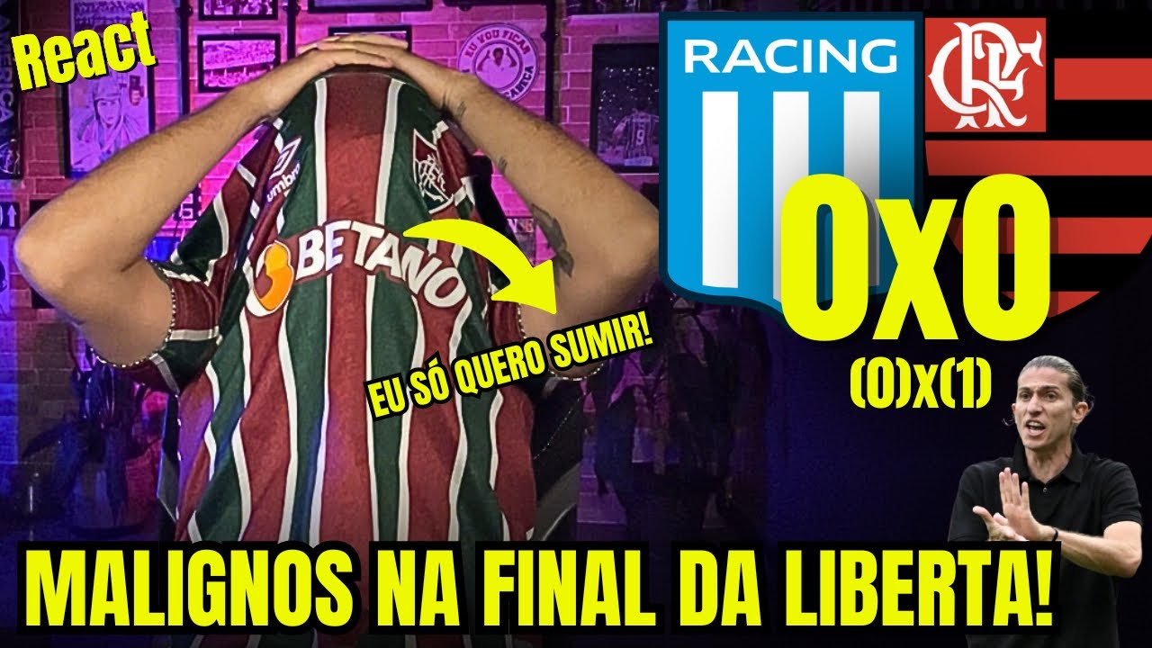 React melhores momentos Racing 0(0)x(1)0 Flamengo | O que eu temia aconteceu😩