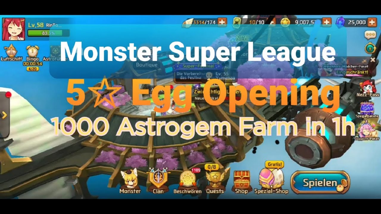 MSL No Bot 1000 Astrogem Farm + 5☆ Egg Opening