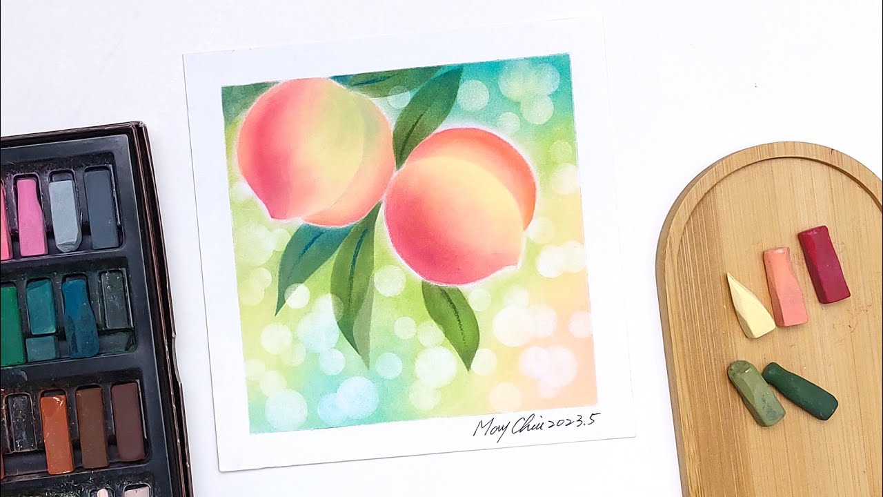 [ENG] Peaches - Easy Soft Pastels Drawing
