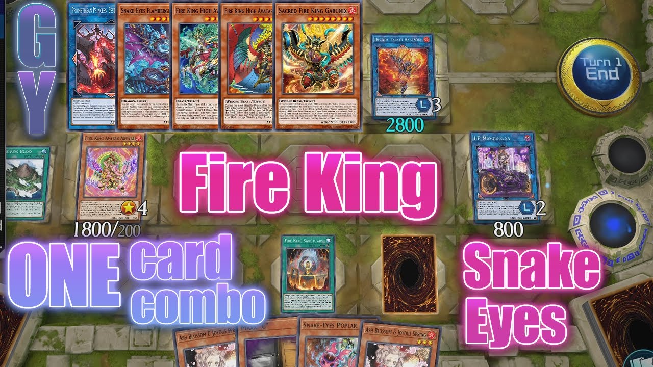 NEW Tier 0: Fire King Snake-Eyes, ONE Card Combo Broken Deck, Master Duel