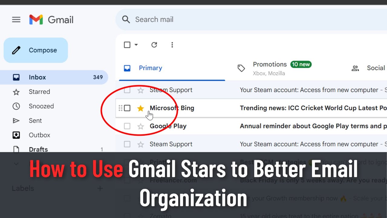 How to Use Gmail Stars to Better Email Organization (Guide)