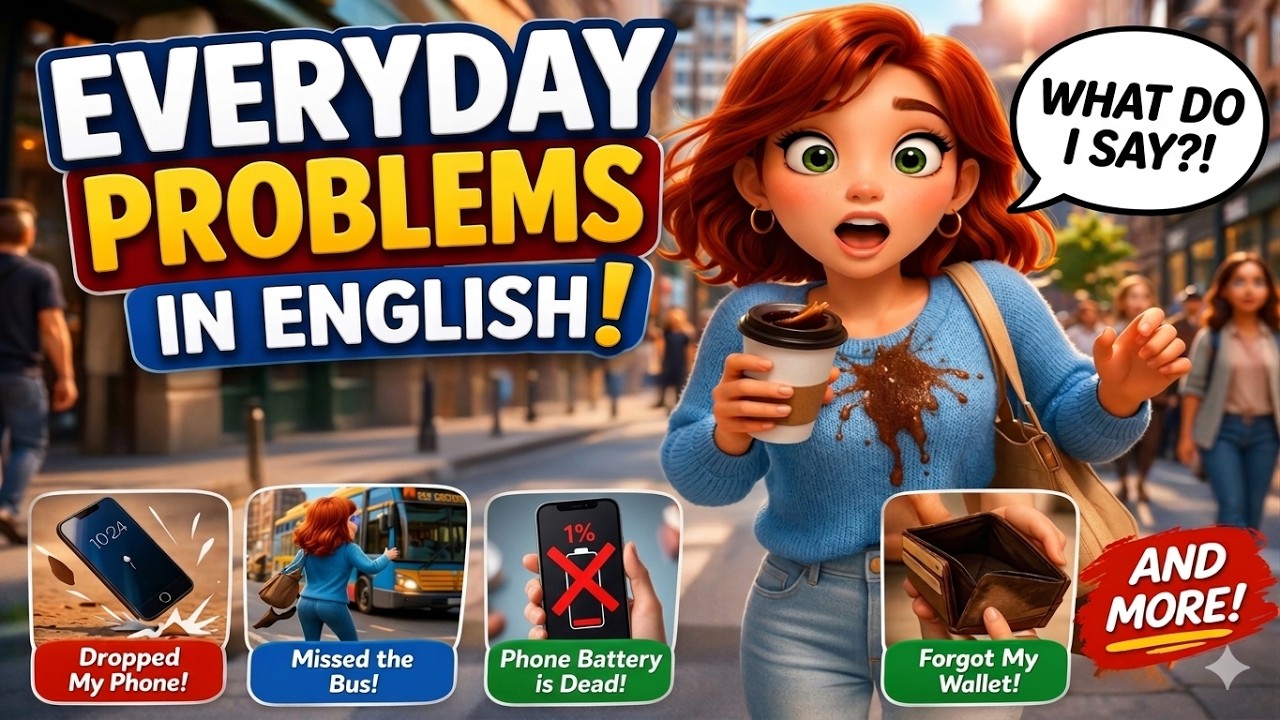 What to Say in Everyday Problems in English (Easy Sentences for Beginners)