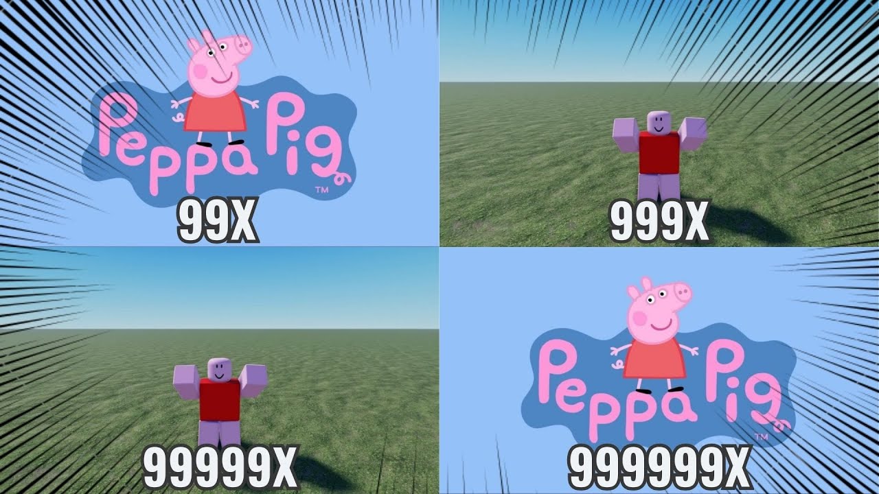 If Peppa Pig Was In Roblox Getting 999999X Speed