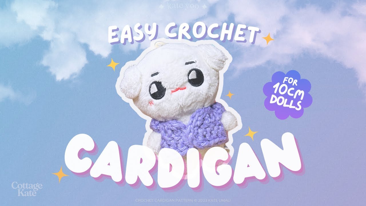 Easy Crochet Cardigan for 10cm Dolls | FREE Pattern Tutorial