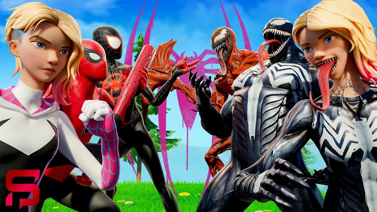 Fortnite Chapter 3 Finale - Spider-Man & Spider-Gwen's FAMILY FUED.. Fortnite