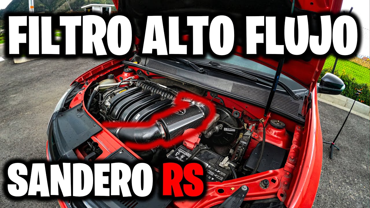 FILTRO ALTO FLUJO SANDERO RS // INSTALACION FILTRO SIMOTA CARBONO // FUNIONA !!!!