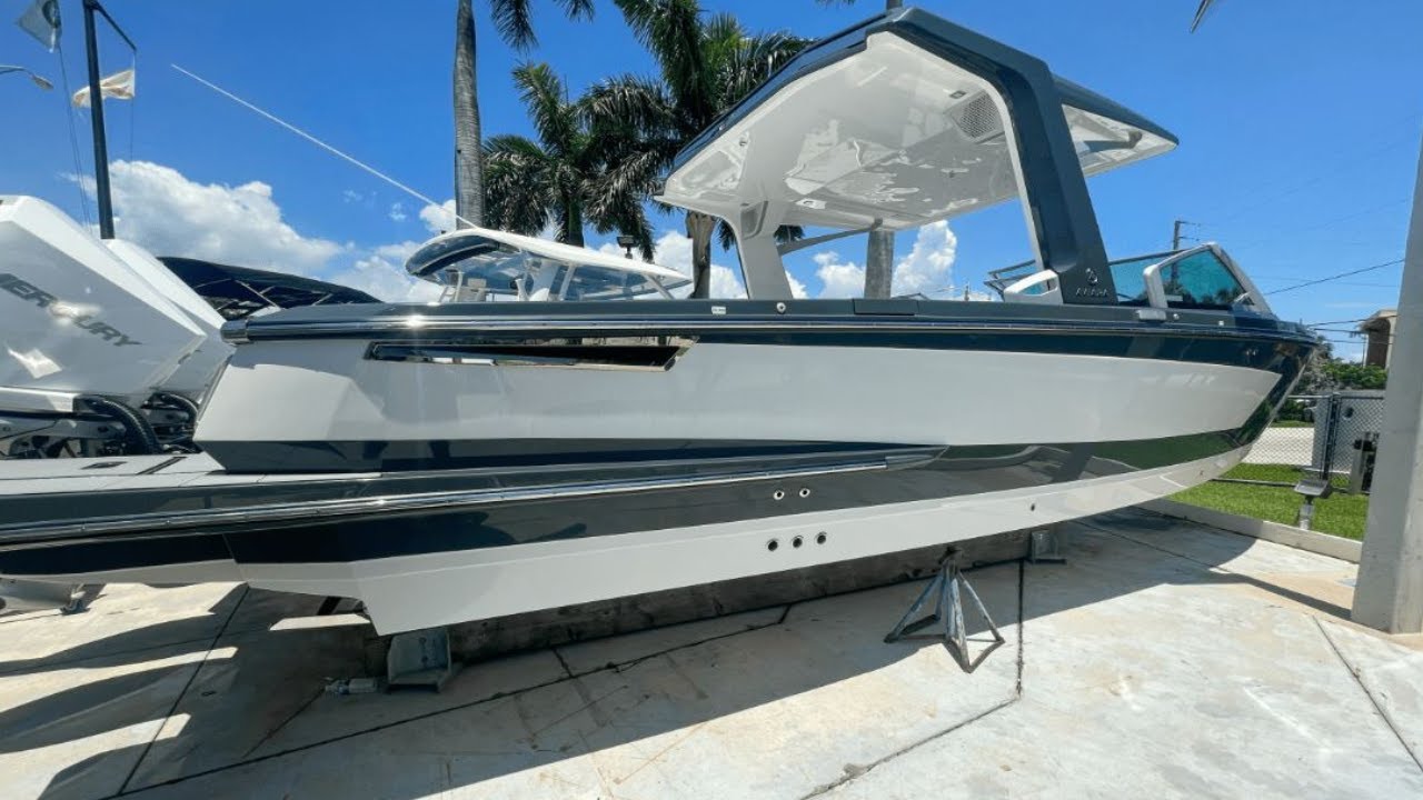 This Just In! Brand New 2024 Aviara AV32 Outboard for Sale at MarineMax Pompano Beach!