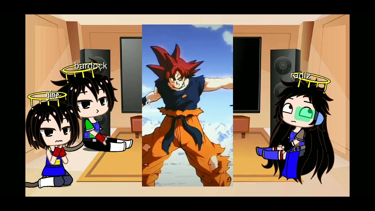 los padres de goku +radiz reaccionan a goku :v (leer descrip)