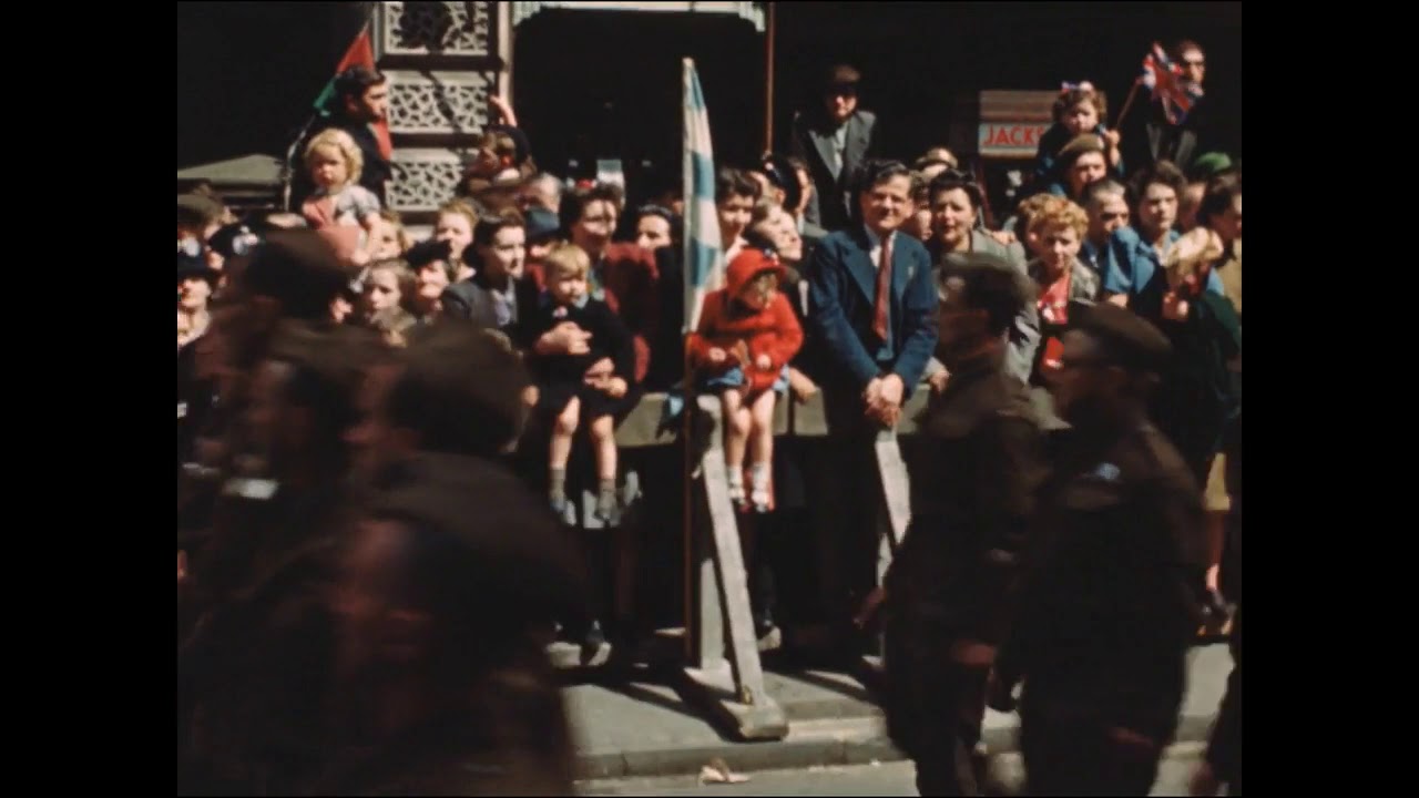 VE Day Celebrations in Newport, South Wales, UK in May 1945