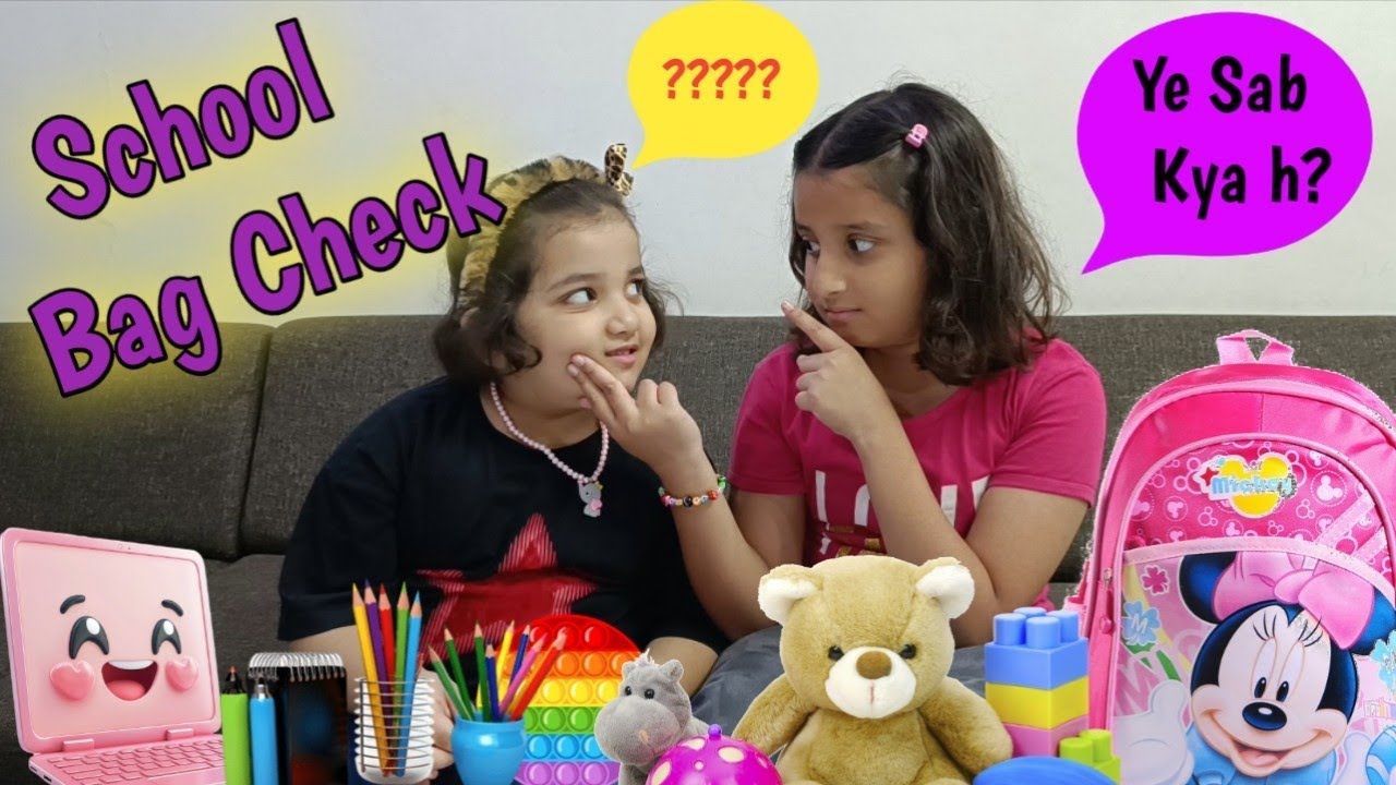 SCHOOL BAG CHECK | Surprise Bag Check By Sister | Funny Video | Anaya and wanu