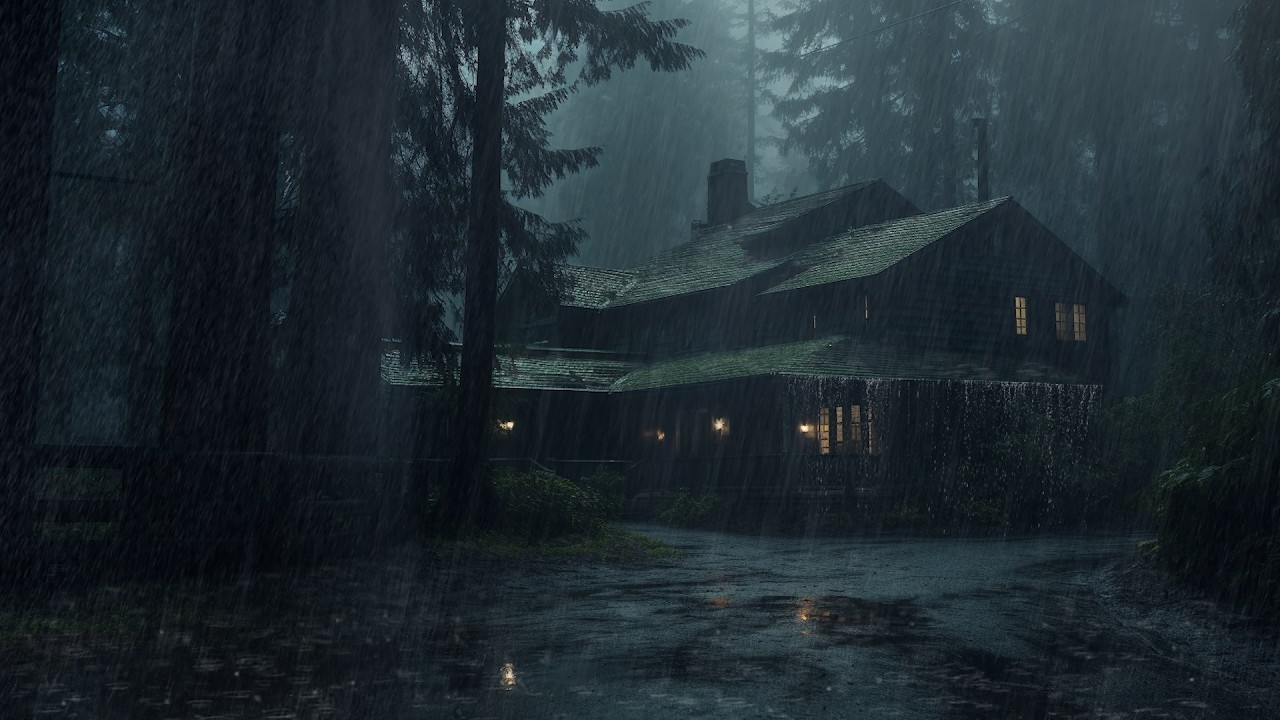 Heavy Rain Falling in a Deep Forest | Natural Sounds for Better Sleep, Stress Relief and Calm