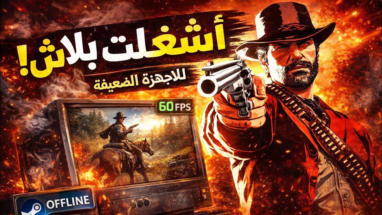 مستحيل؟ لا! 🔥 تشغيل Red Dead Redemption 2 على PC ضعيف جدًا 😳🤠