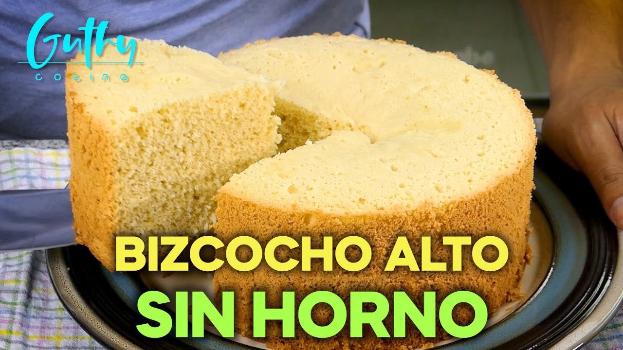 ¡SIN BAÑO MARÍA! BIZCOCHO EXTRA ESPONJOSO SIN HORNO 🎂 SÓLO 3 INGREDIENTES | EN ESTUFA