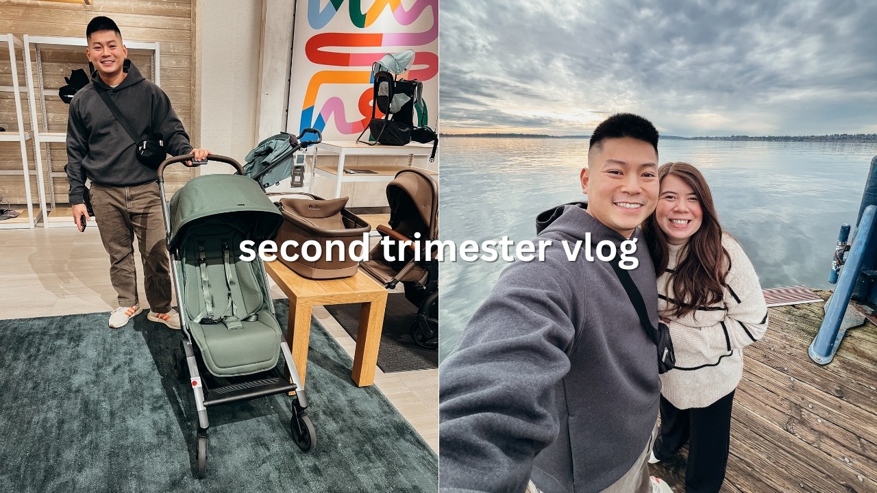 pregnancy vlog | second trimester symptoms, anatomy scan, stroller shopping, date nights and more