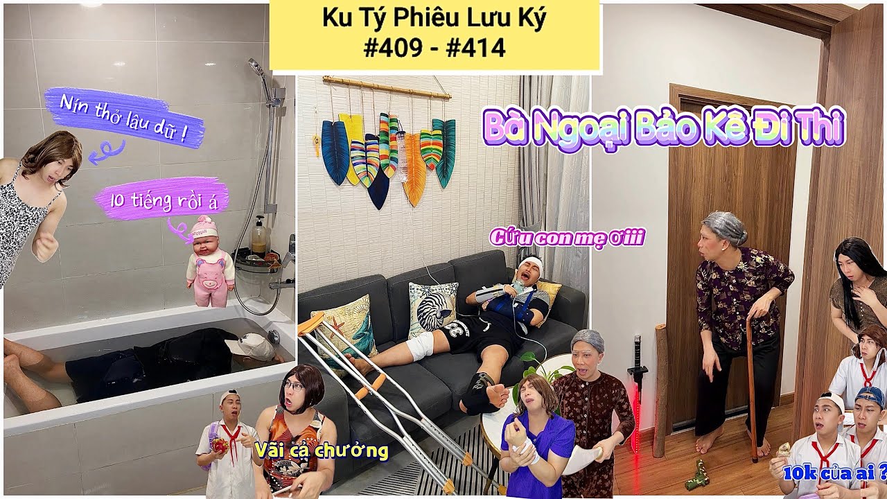 Ku Tý Phiêu Lưu Ký #409 - #414 (Tuyển tập video YouTube Shorts) : Bà Ngoại Bảo Kê Đi Thi, Nín Thở