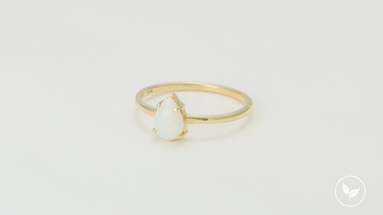 Pear Cut Opal Ring