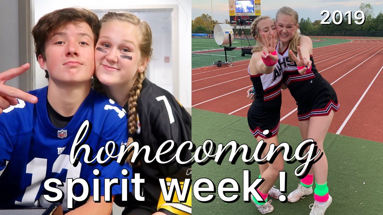 HOMECOMING SPIRIT WEEK VLOG 2019 - cheering, dress up, football, highschool