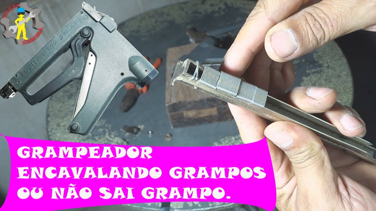 GRAMPEADOR DE TAPECEIRO NÃO SAI GRAMPO OU ENCAVALANDO GRAMPOS, RESOLVIDO, ROCAMA.