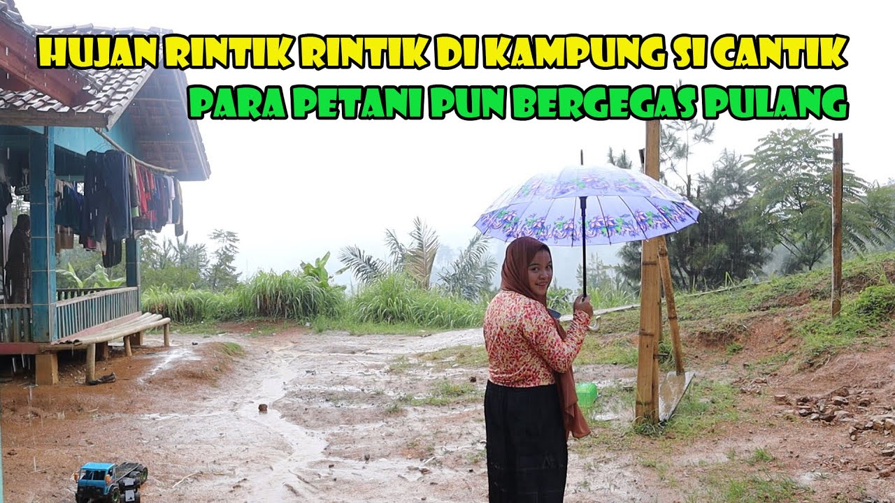Hujan Datang Dan Para Petani pun Bergegas Pulang.  Kampung Terpencil Bandung Barat.