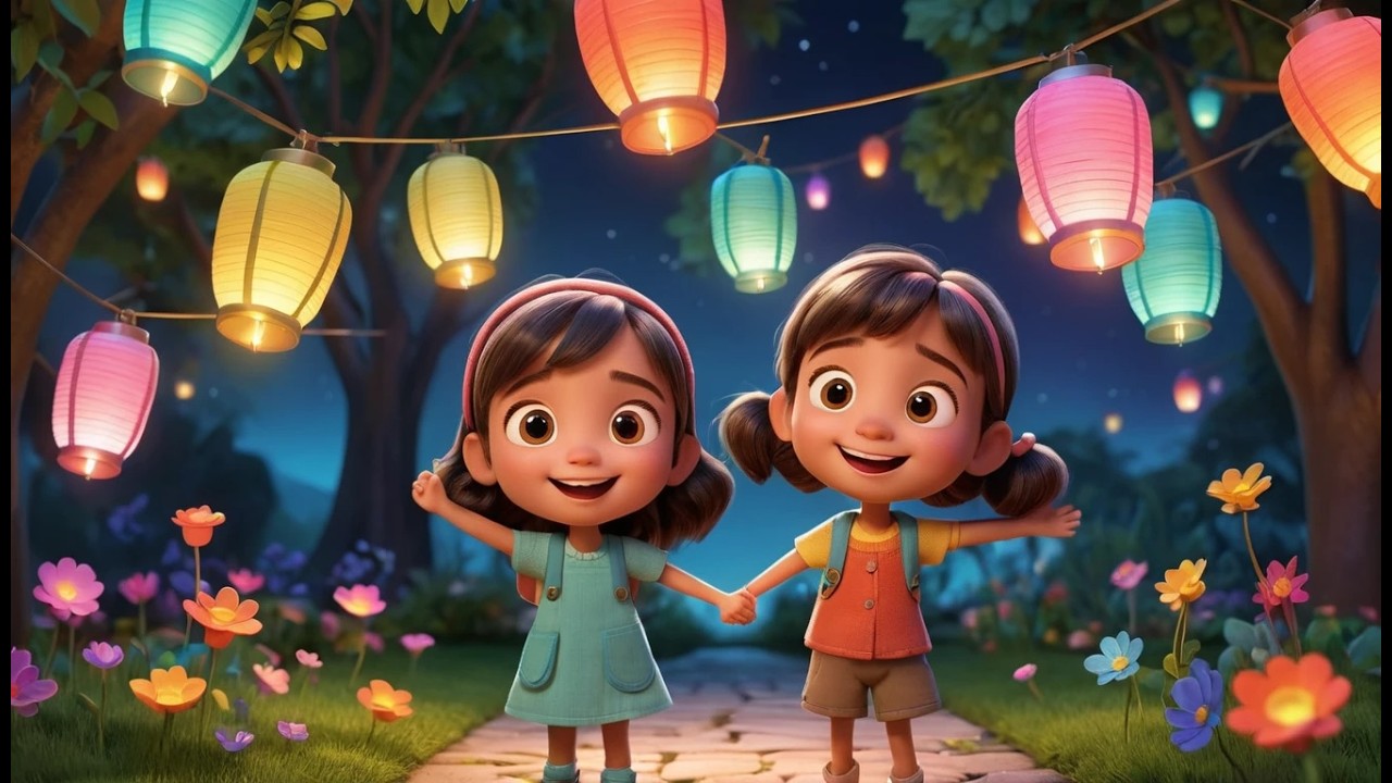 Seventeen Little Toy Lanterns Glow Glow Glow | Nighttime Counting & Bedtime Song for Kids