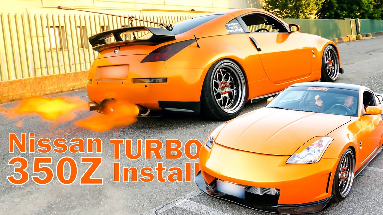 Установка Nissan 350Z Turbo - БЕЗУМНЫЕ анти-лаги, ускорения и звуки