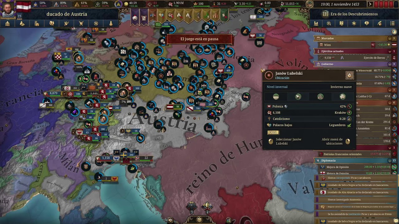 Europa Universalis V - Austria --- Emperador del Sacro imperio