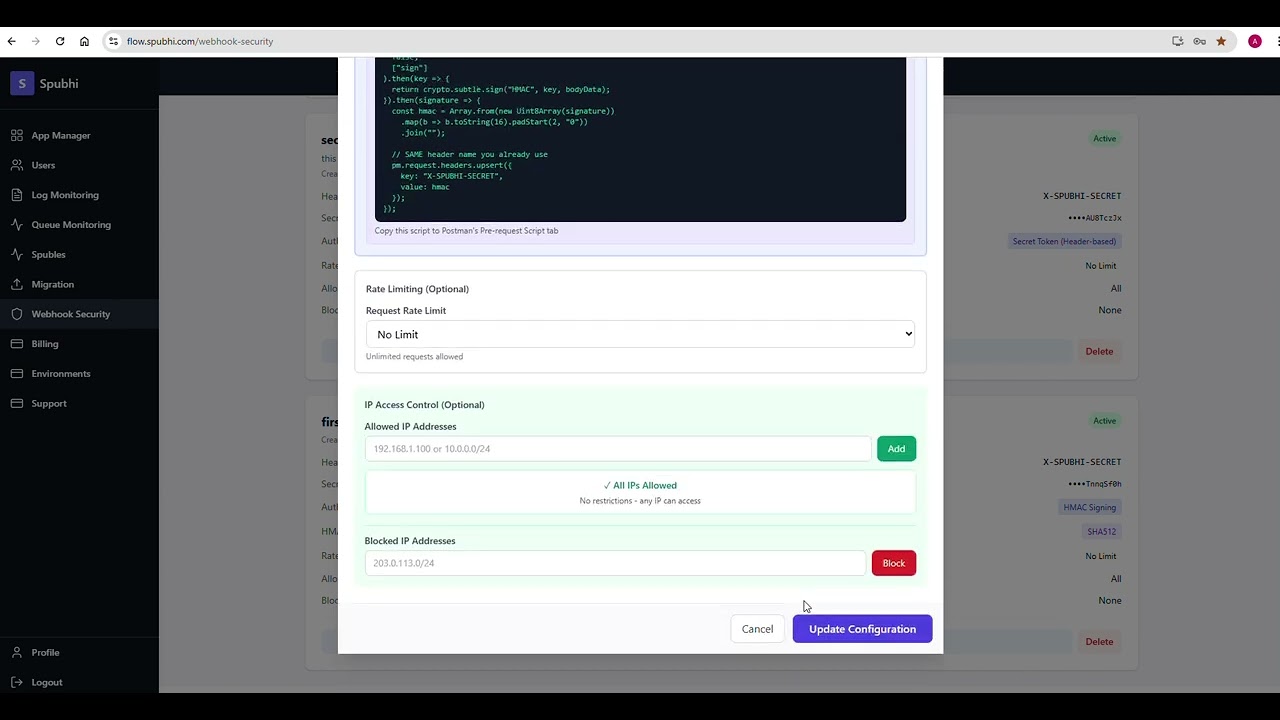 Production Ready Webhook API Security Token, Bearer, Basic Auth  and HMAC