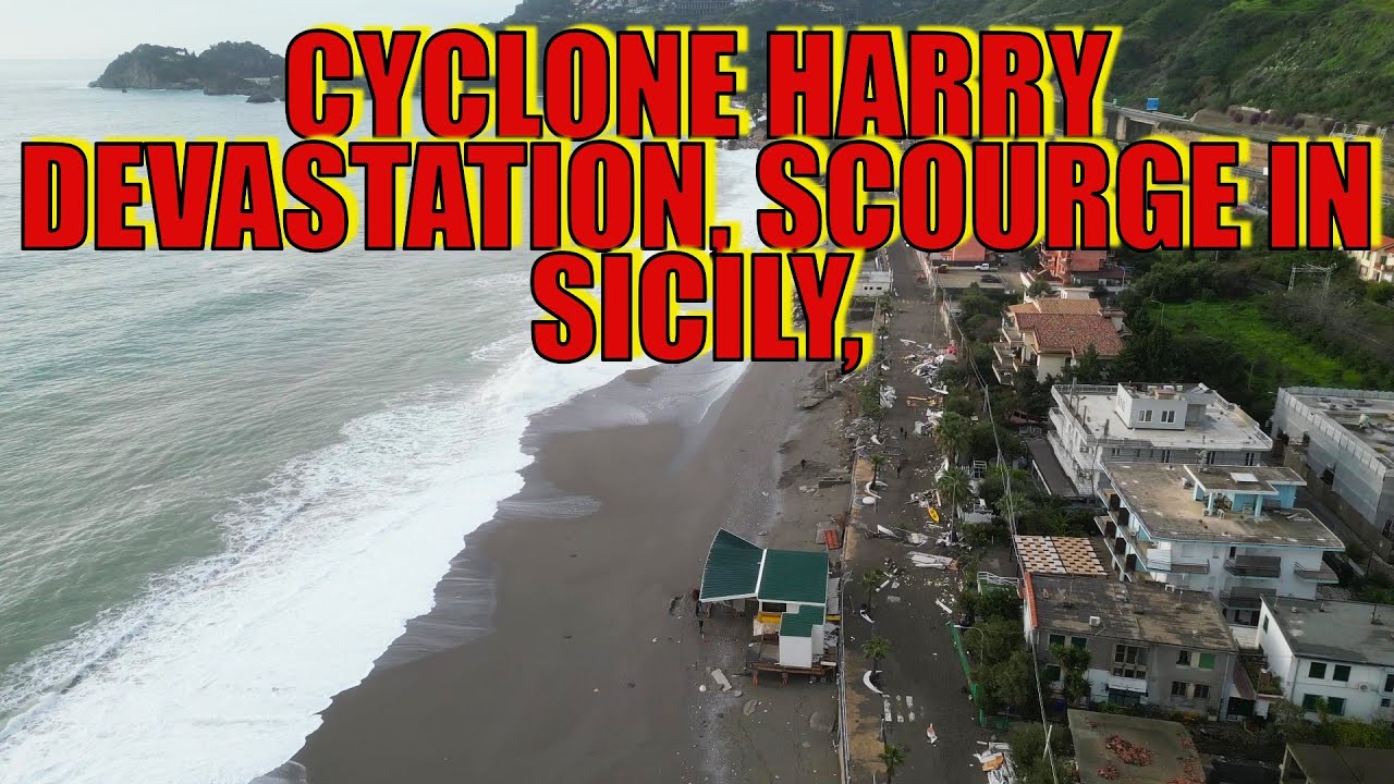 CICYCLONE HARRY DEVASTATION, SCOURGE IN SICILY. CICLONE HARRY DEVASTAZIONE, FLAGELLO IN SICILIA