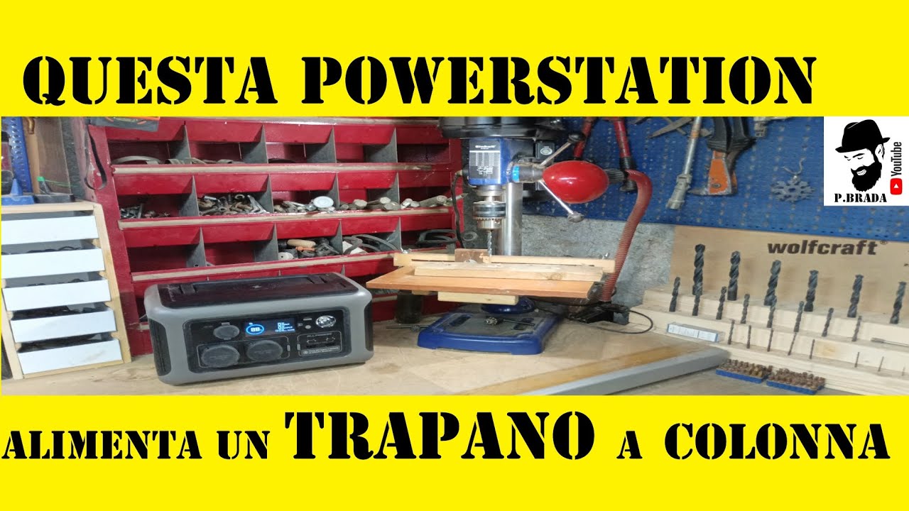 Power station e pannello Allpowers può alimentare un trapano a colonna!