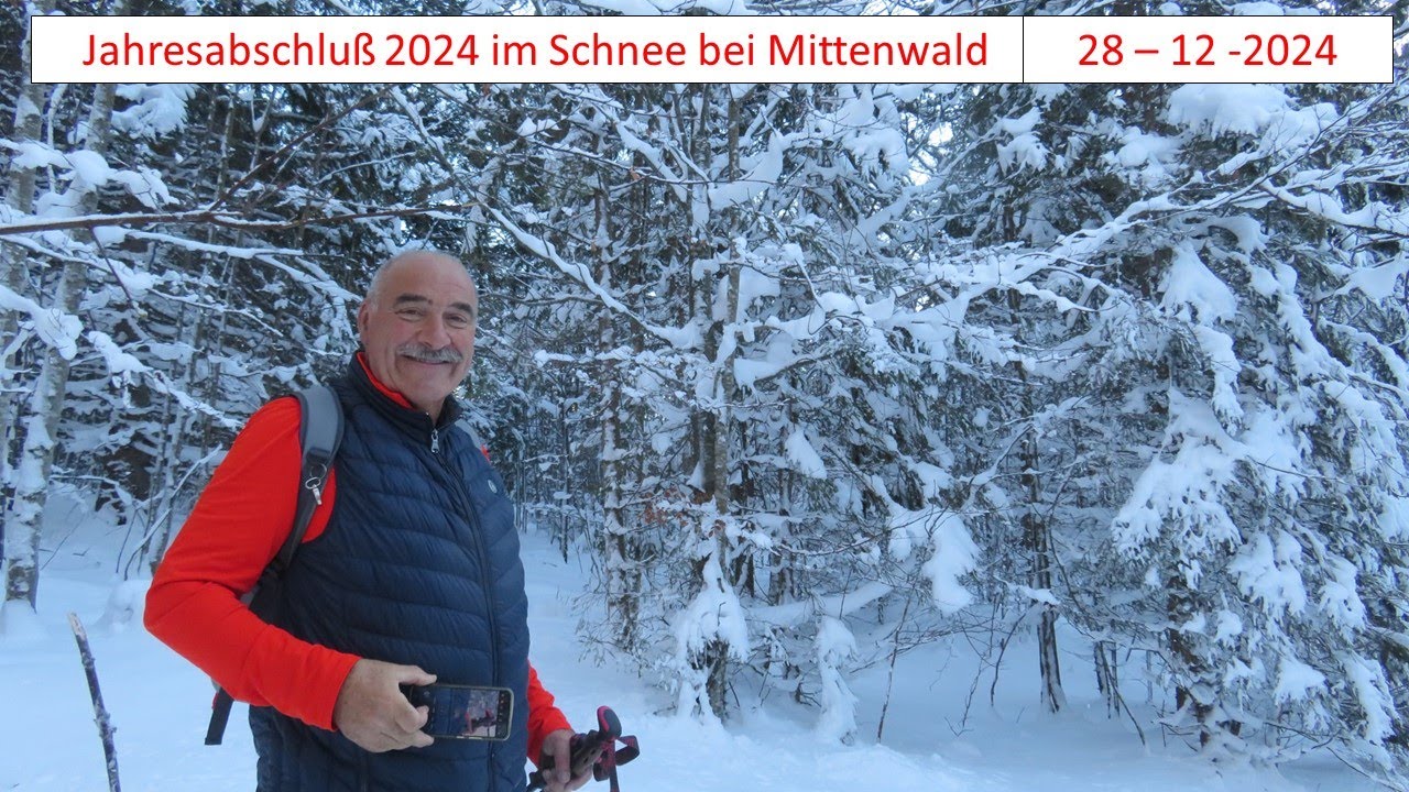 Abschluß 2024 im Schnee bei Mittenwald.