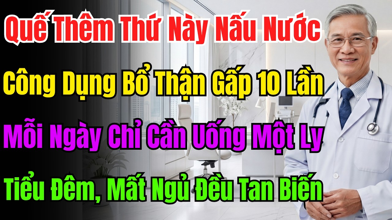 Thần Dược Bổ Thận! Quế Thêm 'Vật Báu' Này, Hiệu Quả Gấp 10 Lần, Chấm Dứt Tiểu Đêm, Đau Lưng!