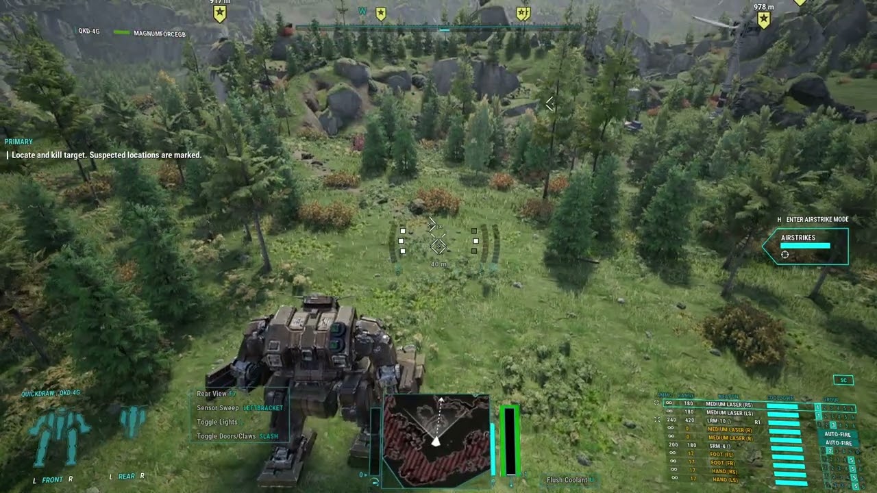 MercTechV3 Procedural Kicking Animation, Rear and Down View, Arm Flipping
