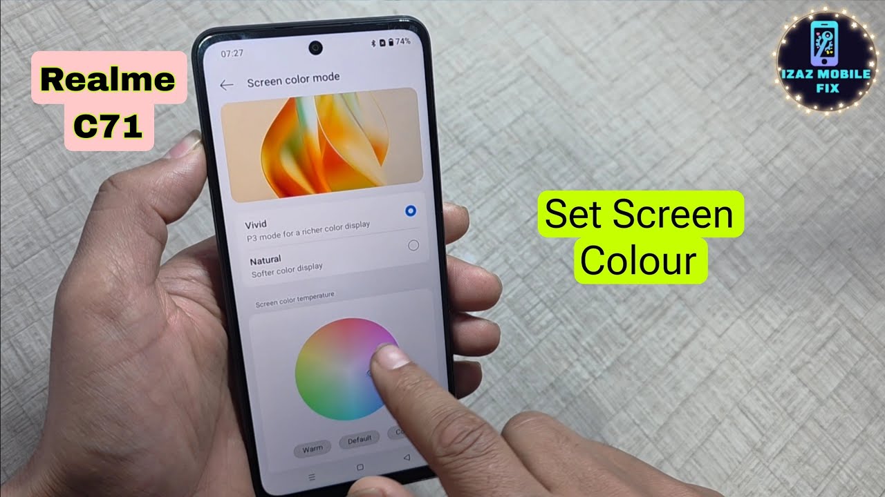 How To Set Screen Colour In Realme C71 | Realme C71 Display Color Settings