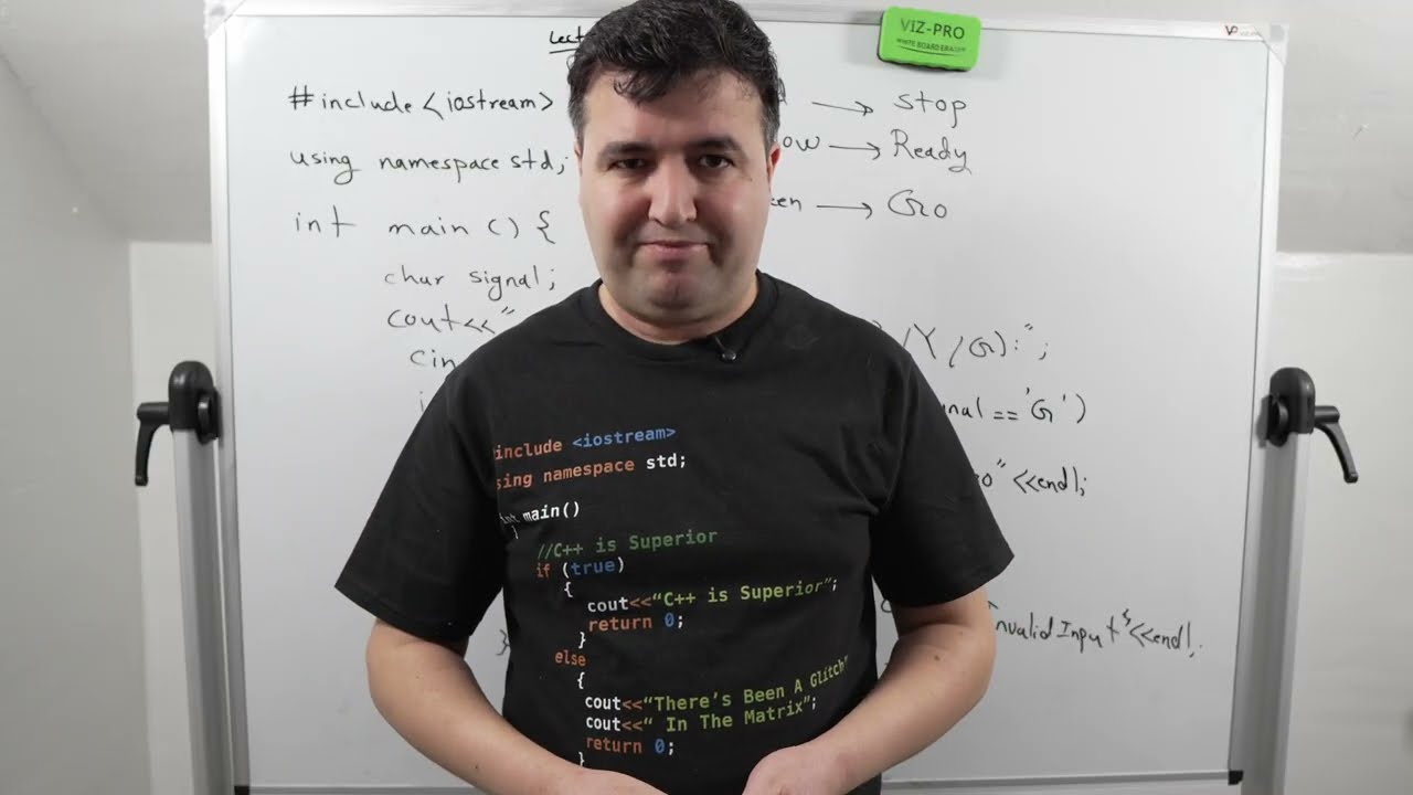C++ Lecture 26: C++ Traffic Light Program Using if-else if- else | Beginner Tutorial