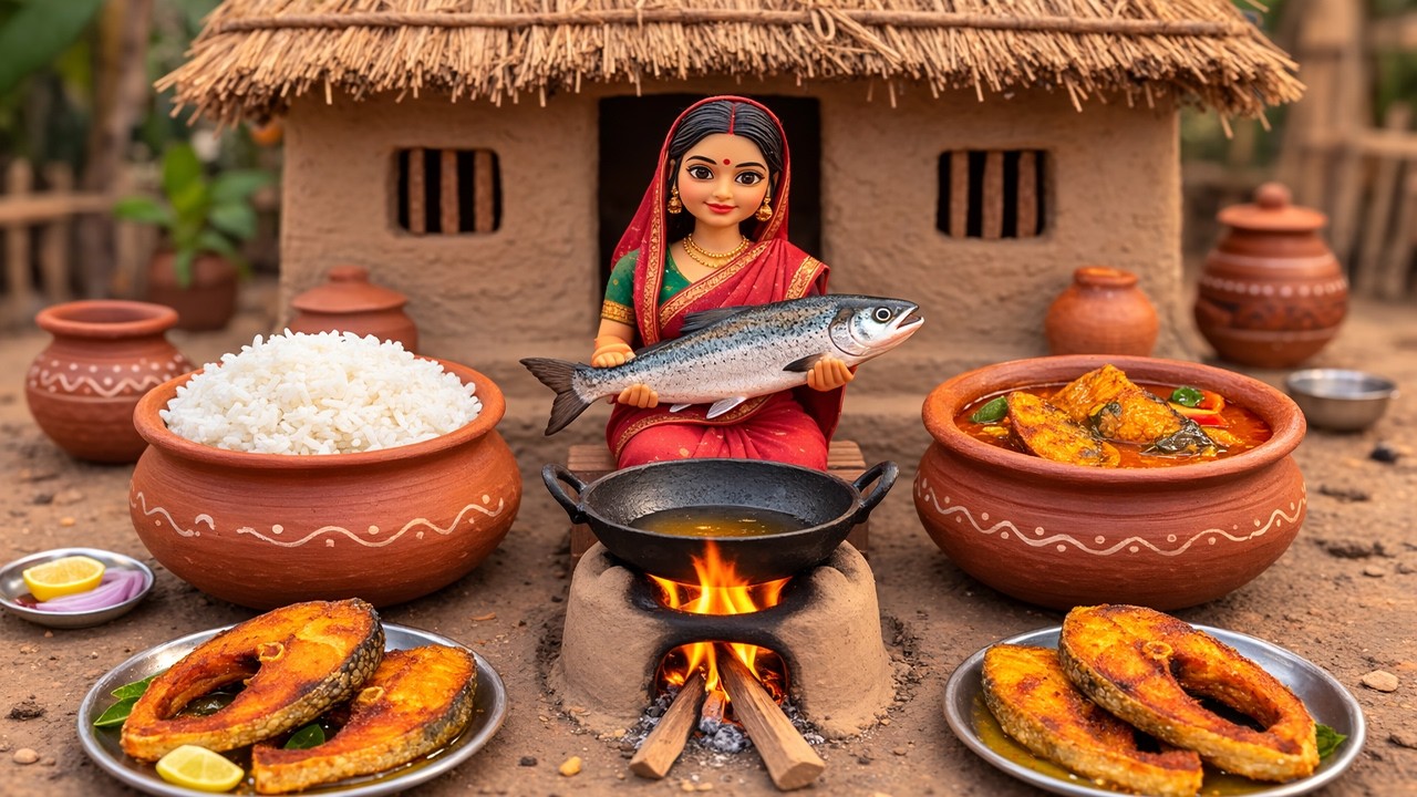 Small Kitchen, Big Heart: Preparing a Massive Fish to Feed the Poor | Village ASMR Story