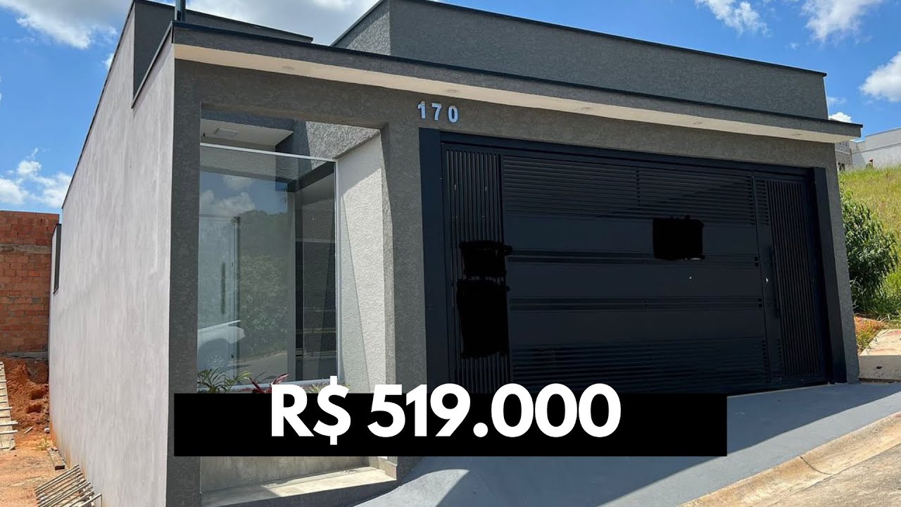 Casa nova a venda em loteamento residencial em Bragança Paulista