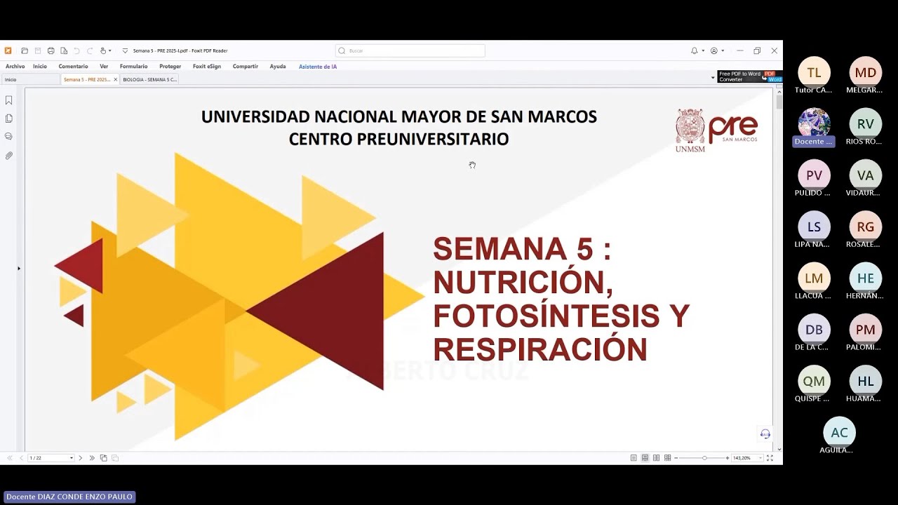 Biología - Semana 05 - Pre San Marcos Ciclo 2025-I (Nuevo Ciclo)