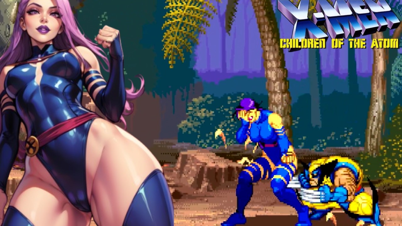X-Men: Children of the Atom | Psylocke Playthrough - No Commentary | Arcade | 1994