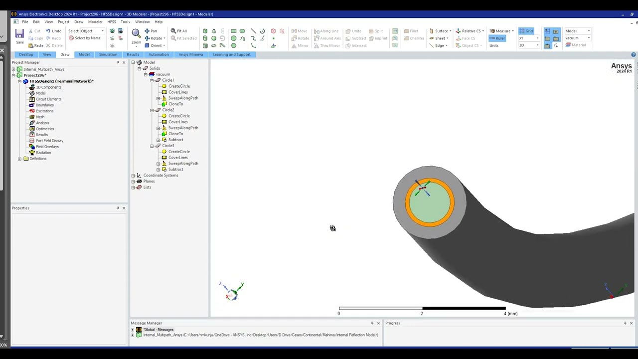 Ansys HFSS 3D Cable Modeling : Sweep Along the Path