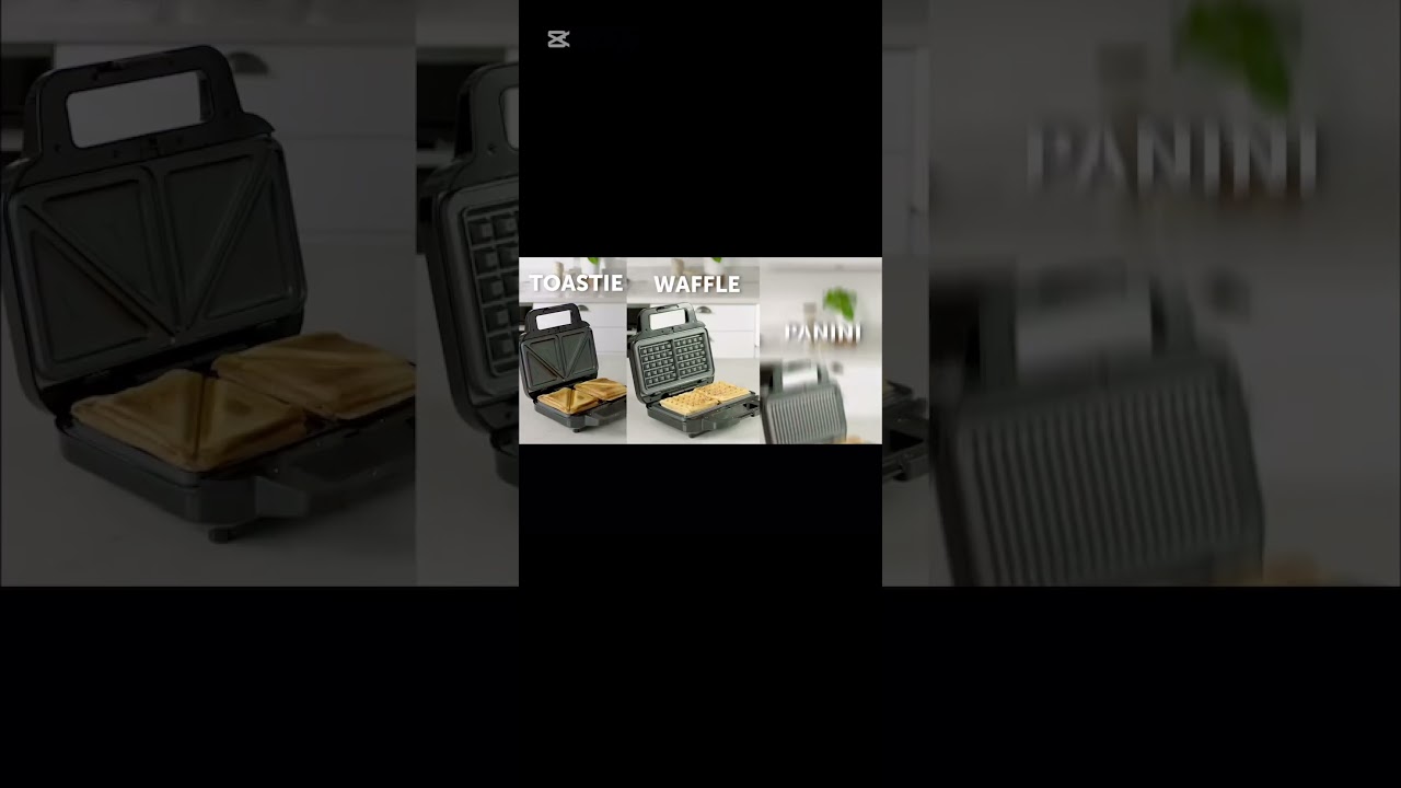 Вафельница и сэндвичница Breville DuraCeramic 3 в 1  Черная