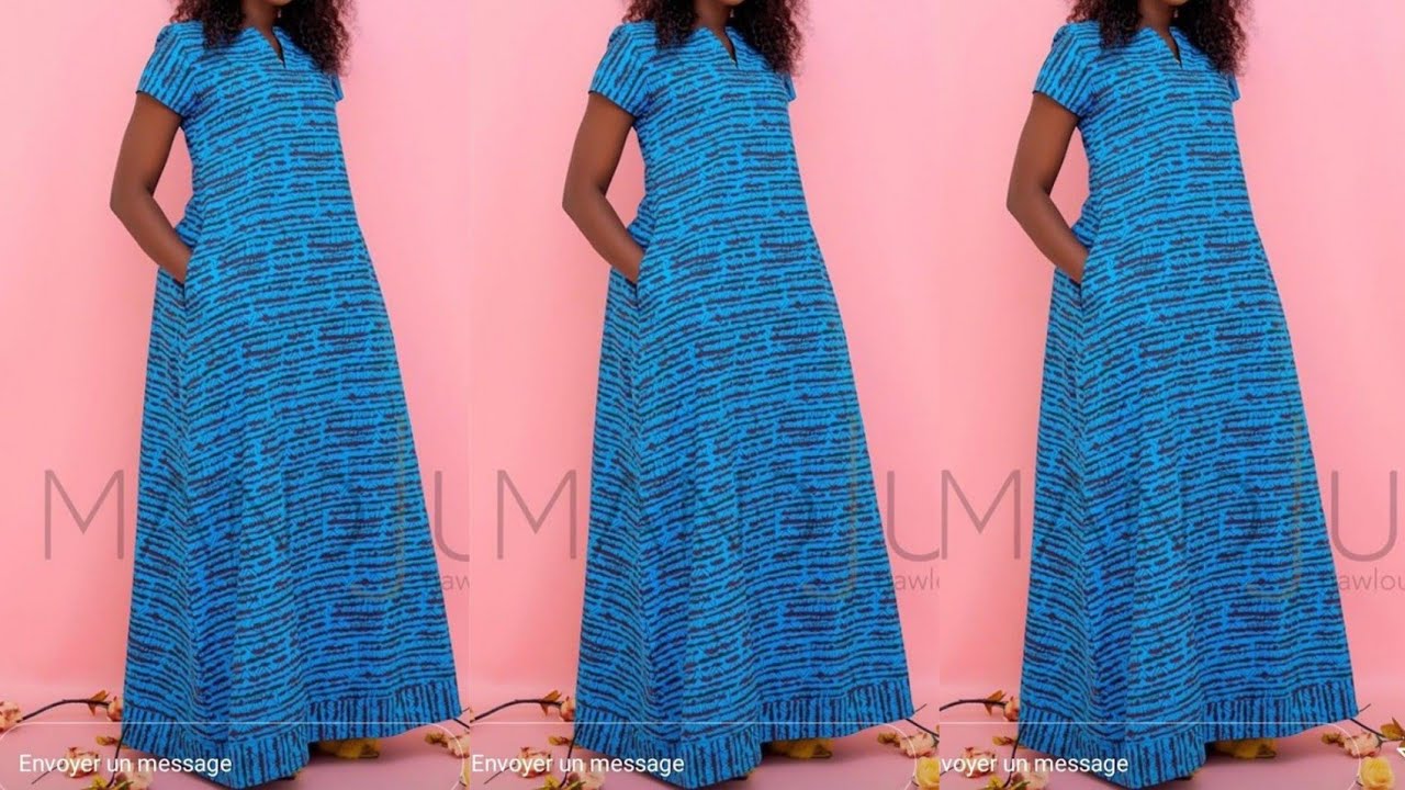 How to make a long A line maxi dress. Bubu kaftan