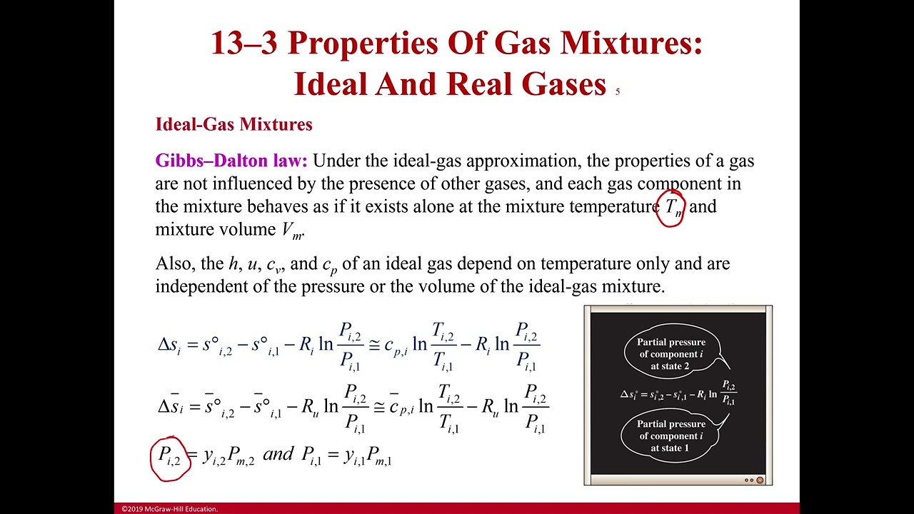 Properties of Gas Mixtures: Ideal and Real Gases
