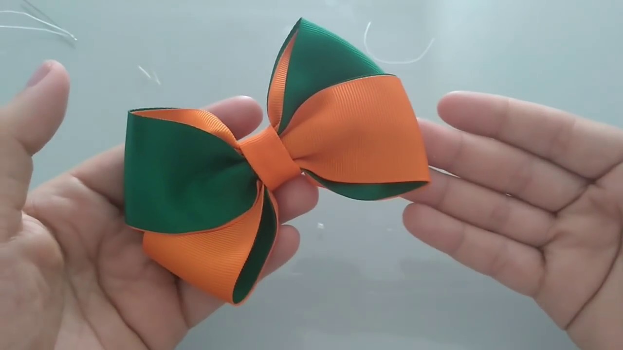Laço Duas Cores Fácil ( Treinamento para aprender Divulgar e Vender laços na descrição do vídeo)