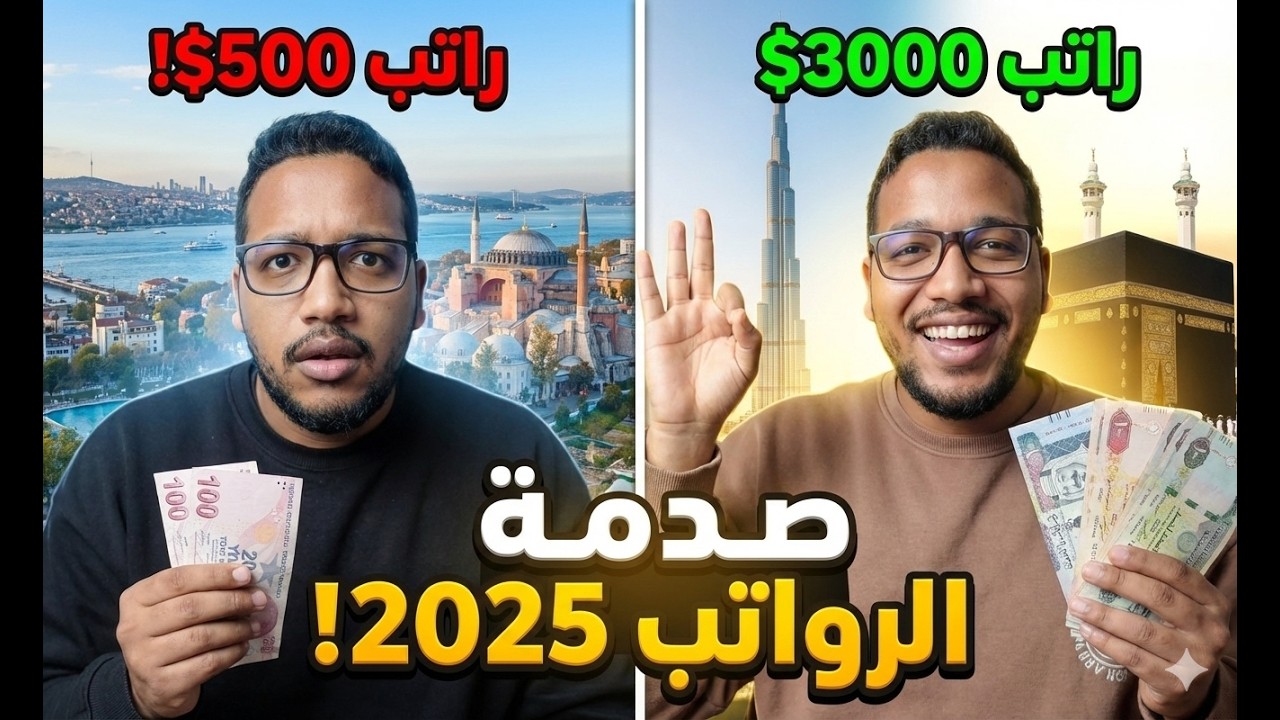 🔥 تركيا ولا الخليج؟ مقارنة الرواتب الصادمة في 2025