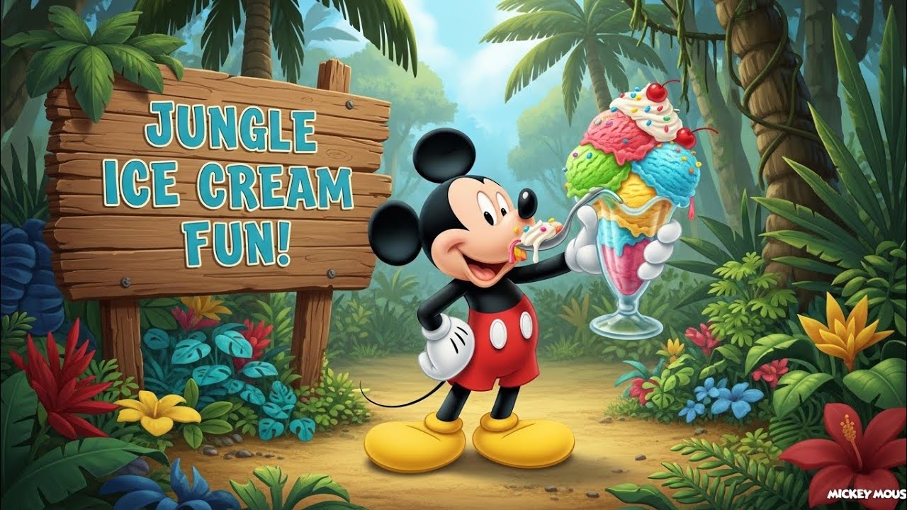 Miki Mouse Jungle Ice Cream Adventure | Fun with Friends 🍦🌴