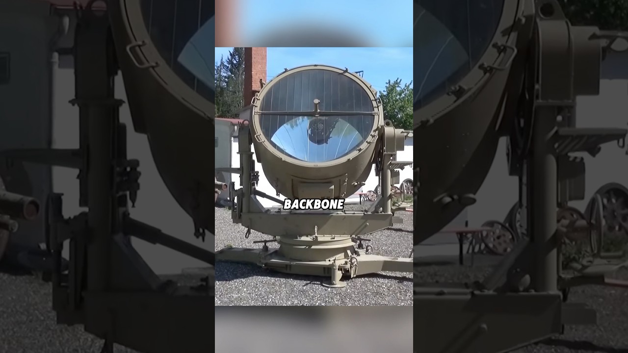 High-powered air defense searchlight #airdefense #searchlight